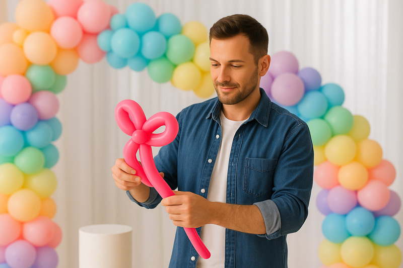 Balloon artist al lavoro
